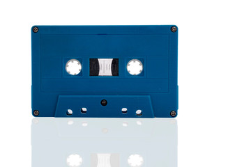 Vintage old Tape Cassette isolated on white background with clipping path