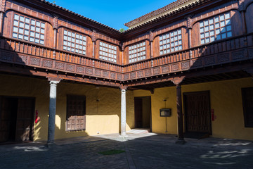 Courtyard in the Palacio Lercaro, Museum of History and Anthropology of Tenerife. , San Cristobal de La Laguna. Tenerife, Spain