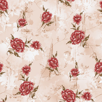 beautiful seamless floral flower pattern with background © RITVIKUJWAL