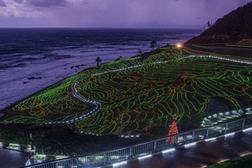 能登千枚田の夜景