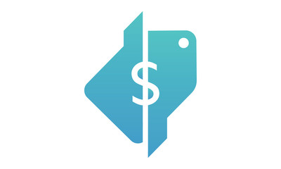 Prize Tag with Letter D and P