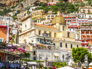 Obraz premium Positano Amalfiküste Italien Altstadt Panorama Sehenswürdigkeiten