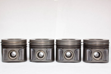 new car piston isolated on white background