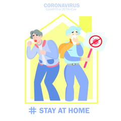 stay at home awareness social media campaign and coronavirus  prevention