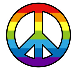 虹色のピースマーク