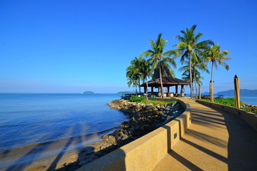 tropical seascape in Sabah Malaysia