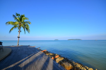 tropical seascape in Sabah Malaysia