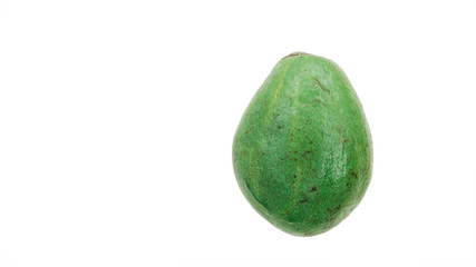 avocado that are old and ready to be consumed is solated in white bacground