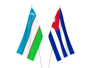 Cuba and Uzbekistan flags