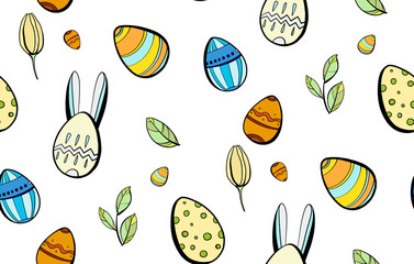 illustration a pattern on the theme of the holiday Easter. on a white background