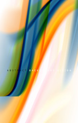 Abstract background - fluid color gradient waves, with dynamic motion line effect. Vector Illustration For Wallpaper, Banner, Background, Card, Book Illustration, landing page