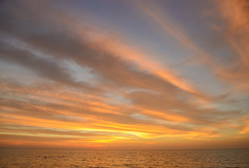 sunset over the sea