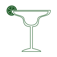 tequila cocktail with lime cinco de mayo mexican celebration line style icon