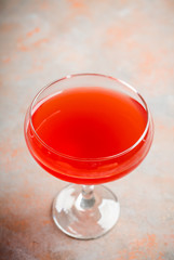 Blood oranges margarita on the rustic background. Selective focus. Shallow depth of field.