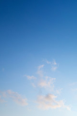 White clouds in blue sky in clearly day.