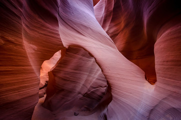 Beautiful Antelope canyon, Navajo land east of Page, USA