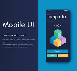 Naklejka premium Mobile application interface. Ui design, vector illustration