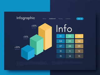 Vector graphic infographics. Template for creating mobile applications, workflow layout, diagram, banner, web design, business infographic reports