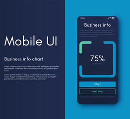 Mobile application interface. Ui design, vector illustration
