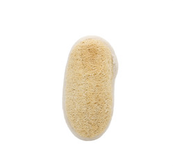 Natural luffa scrub, take time to scrub while showering. White background