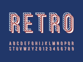 Fototapeta na wymiar Stylish trendy logotype Retro Bar. 3D colorful Font
