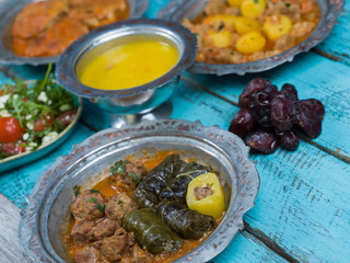 Eid Mubarak Traditional Ramadan Iftar dinner.