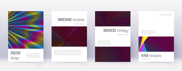 Obraz na płótnie Canvas Minimalistic brochure design template set. Rainbow