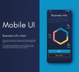 Mobile application interface. Ui design, vector illustration