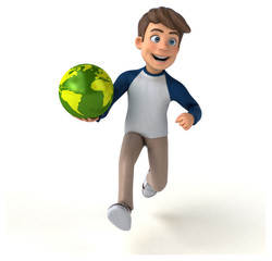 3D cartoon character fun teenager
