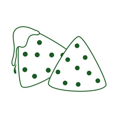 nachos with sauce cinco de mayo mexican celebration line style icon