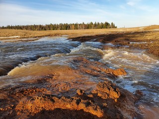 melt water rivers in spring