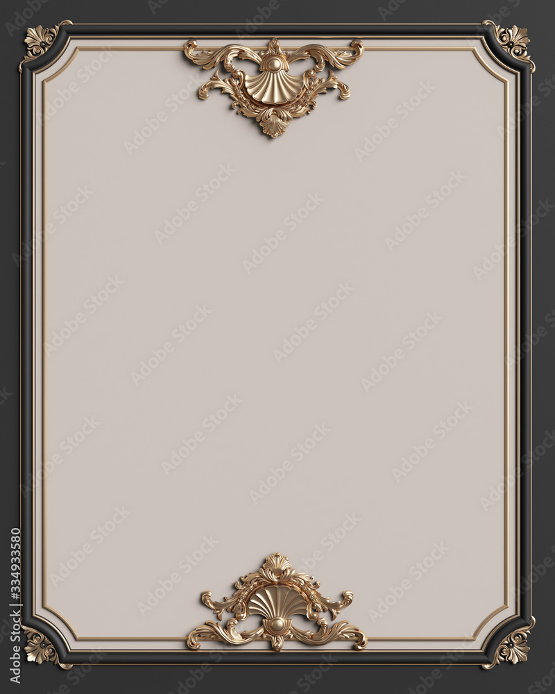 Wall mural classic frame with ornament decor