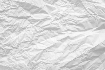 Fototapeta premium White crumpled paper abstract background texture
