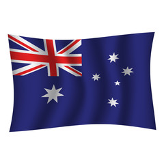 Australia flag background with cloth texture.Australia Flag vector illustration eps10. - Vector