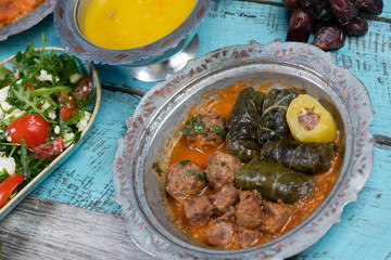 Eid Mubarak Traditional Ramadan Iftar dinner.