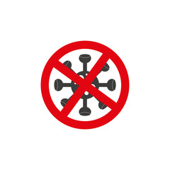 Sign caution coronavirus. Stop coronavirus. Coronavirus outbreak. Coronavirus danger and public health risk disease and flu outbreak. Pandemic medical concept with dangerous cells.Vector illustration