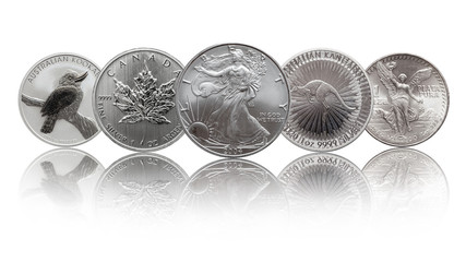 one ounce silver bullion coins