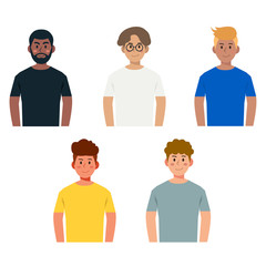 Set of simple avatar character design illustration vector eps10