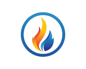 Fire flame Logo icon vector illustration design