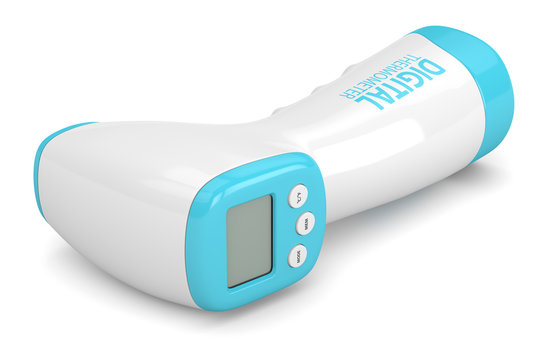 3d render of digital infrared no touch thermometer