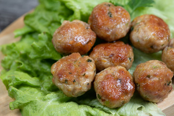 Eid Mubarak Traditional Ramadan Iftar dinner. Assorted tasty food in authentic rustic dishes on wooden table background.