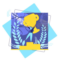 Work life balance concept. Vector human character.