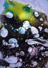 background color, drops on glass with watercolor