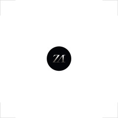 initial Z A letter logo emblem design