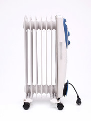 Electric heater on the white background