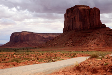Utah/Arizona / USA - August 05, 2015: The Monument Valley Navajo Tribal Reservation landscape, Utah/Arizona, USA