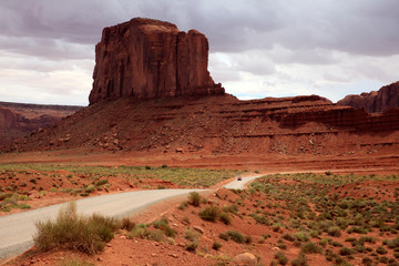 Utah/Arizona / USA - August 05, 2015: The Monument Valley Navajo Tribal Reservation landscape, Utah/Arizona, USA