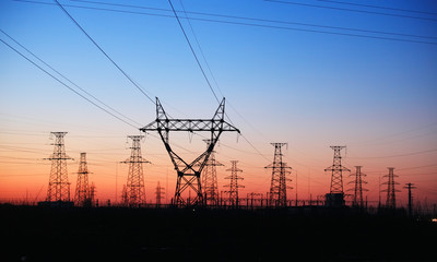 the pylon in the evening