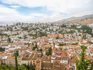 Fototapeta na wymiar Granada Altstadt Sehenswürdigkeiten Panorama Alhambra