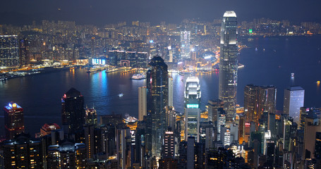 Hong Kong city at night